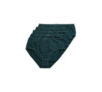 Ulla Popken Midislips, 5er-Pack, Einfarbig, bis Gr. 66/68 Underwear, Verde Mezzanotte, 62-64 Donna