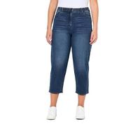 Ulla Popken Mom, Konisches Bein, Komfortbund Denim, Blu Jeans Scuro, 45W / 32L Donna