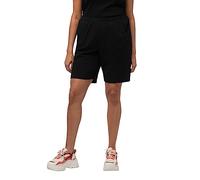 Ulla Popken Pantaloncini in Jersey, Tasche, Elastico in Vita Bermuda, Nero, 40W x 32L Donna