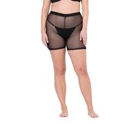 Ulla Popken Pantaloncini in Mesh con Pallini Nero 54+ 836805100-54+