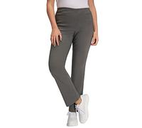 Ulla Popken Pantaloni Bengalin, Grigio Talpa, 45W / 32L Donna