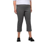 Ulla Popken Pantaloni Bengalin, Lunghezza al Polpaccio, Grigio Talpa, 33W / 32L Donna