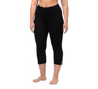 Ulla Popken Pantaloni Capri a 7/8 con Cintura Elastica, Fino alla tg. 72/74 Nero 54+ 574952100-54+