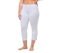 Ulla Popken Pantaloni Capri, Bianco, 36W / 32L Donna