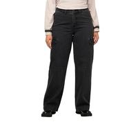 Ulla Popken Pantaloni Cargo in Denim, Nero, 54 Donna