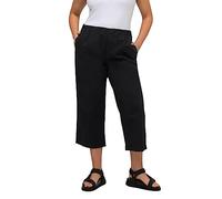 Ulla Popken Pantaloni Chino a 7/8 Ruby, Elastico in Vita, Gamba Larga, Dritta Eleganti da Uomo, Nero, 56W / 32L Donna