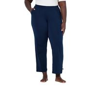 Ulla Popken Pantaloni Pigiama, Tinta Unita/Cuori, Gamba Lunga Blu Notte 42+ 837167139-42+