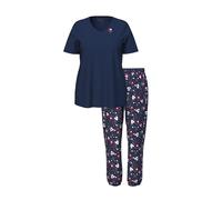 Ulla Popken Pigiama blu notte / rosa chiaro / rosso sangue / bianco Donna Ulla Popken L-XL