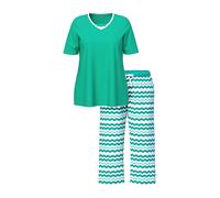 Ulla Popken Pigiama menta / bianco Donna Ulla Popken M-L
