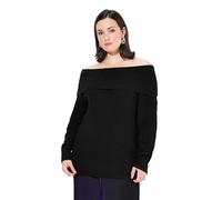 Ulla Popken Pullover con Apertura sulle Spalle e Maniche Lunghe Nero 50+ 809581100-50+