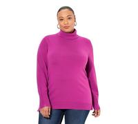 Ulla Popken Rollkragenpullover, Breite Rippbündchen, Langarm Pullover, Bacca, 48/50 IT Donna