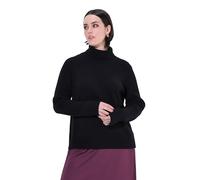 Ulla Popken Pullover, Etwas Kürzer, Rollkragen, Raglan-Langarm, Nero, 52-54 Donna