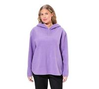 Ulla Popken Pullover in Teddy con Cappuccio e Maniche Lunghe Blu violaceo 46+ 831535810-46+