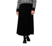 Ulla Popken Punto di Roma-Gonna Avvolgente con Tasca Utility, Nero, 48-50 Donna