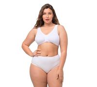 Ulla Popken Reggiseno Senza Ferretto con Chiusura Anteriore e Spalline Larghe e Imbottite Che Non segnano, Fino alla tg. 130D Bianco 100D 689668209-100D