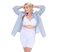Ulla Popken Shaping-Panty, breiter Meshbund, Wickeleffekt, High Waist Slip Modellanti, Schneeweiß, 60/62 IT Donna