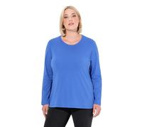 Ulla Popken Shirt, Slim, Rundhalsausschnitt, Langarm Camicetta Lunga, Blu Prugna, 52/54 IT Donna