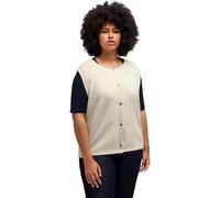 Ulla Popken short sweat vest, Gilet Donna, popcorn, 42/44