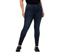 Ulla Popken SkinnyJeans Sarah, schmale 5-Pocket-Form, High Waist Pantaloni, Blue Denim, 56W / 34L Donna