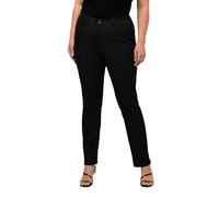 ULLA POPKEN Slim-Jeans, Pantaloni Donna, Nero, 42W / 32L