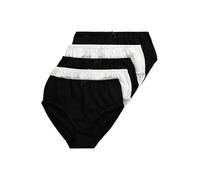 Ulla Popken Slip in Vita da Donna (Confezione da 5), Nero-Bianco, 74-76