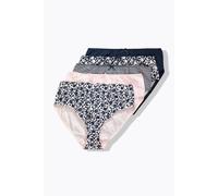 Ulla Popken slip midi da donna taglie forti confezione da 5 fiori tinta...