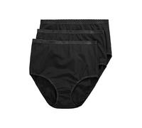 Ulla Popken Slips, 3er-Pack, Mutande da Uomo Donna, Schwarz,