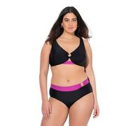 Ulla Popken Sophia, Bikini da Donna, Taglie Forti, Taglie Forti, Tinta Unita, Nero, 48
