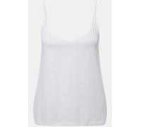 Ulla Popken Spaghetti Top Leicht V-Ausschnitt 829350 T-Shirt, Bianco Neve, 56/58 IT Donna