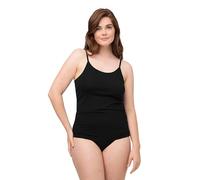 Ulla Popken Spaghettiträger-Hemd Magliette, Schwarz, 56-58 Donna