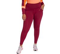Ulla Popken Sportleggings, Schlicht Pantaloni da Tuta, Weinrot, 45W / 32L Donna