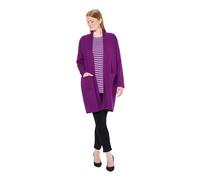 Ulla Popken Strickjacke, Lange, Offene Form, Weicher Feinstrick Maglione Cardigan, Mora, 48/50 IT Donna
