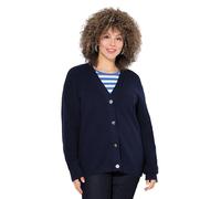 Ulla Popken StrickjackeUni mit Großen Knöpfen Maglione CardiganBlu