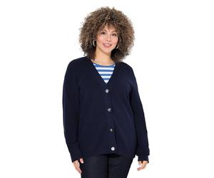Ulla Popken StrickjackeUni mit Großen Knöpfen Maglione CardiganBlu