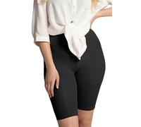 Ulla Popken Strumpf-Radler, 80 den, Oberschenkelschutz, Knielang Calza Ciclista, 80 Denari, Protezione Coscia, Lunghezza Ginocchio, Nero, 58/60 Donna