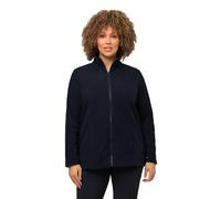 Ulla Popken Sweat-Jacke Maglia di Tuta, Marine, 58+ Donna