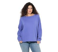 Ulla Popken Sweatshirt mit Offenen Kanten Felpe, Lavanda, 42-44 Donna