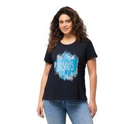 T-shirt Ulla Popken da donna taglie forti Bisous girocollo classica mezza...