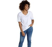 Ulla Popken T-Shirts, Confezione da 2, Scollo a V, Mezza Manica, Cotone Biologico Maglietta, Nero, 56-58 Donna