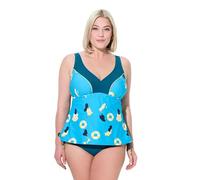 Ulla Popken Tankini con nuotatrice, Coppe morbide e Spalline Regolabili Turchese 48 837316753-48