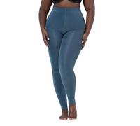 Ulla Popken Thermo-Strumpfleggings, flauschiges Futter Calza Leggings, Schwarz, 56-58 Donna