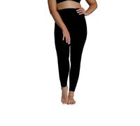 Ulla Popken Thermo-Strumpfleggings, flauschiges Futter Calza Leggings, Schwarz, 56-58 Donna
