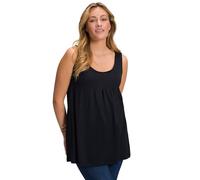 ULLA POPKEN Top Basic, Rughe, Linea Ad A, Magliette Donna, Nero, 46-48