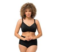 Ulla Popken Top Bikini Tina, Tinta Unita, Nero, 54 Donna