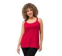 Ulla Popken Top con Spaghetti Canottiera da Donna, Colore: Rosso, 56/58 IT