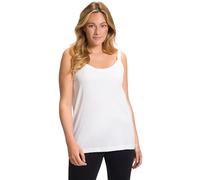 Ulla Popken Top con Spaghetti Maglietta, Bianco Neve, 60-62 Donna