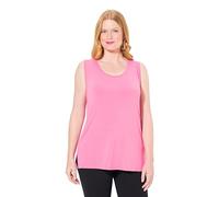 Ulla Popken Top Selection di crêpe Elasticizzato con Spacchetti Laterali Rosa 46+ 666765805-46+