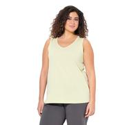 Ulla Popken Top, V-Ausschnitt, Classic, Ärmellos Scollo, Pistacchio, 68 IT/70 IT Donna