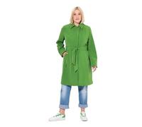 Ulla Popken Trench HYPRAR in Softshell Idrorepellente con Cintura Menta Verde 62+ 835559438-62+