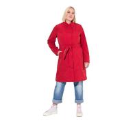 Ulla Popken Trench HYPRAR in Softshell Idrorepellente con Cintura Salsa 42+ 835559530-42+
